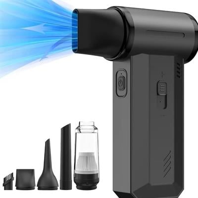 F72 Violent Fan Araç İçi Süpürge Çok Fonksiyonlu Şarjlı Hava Üfleyici Toz  Temizleme Cihazı Mini Kompresör Klavye Temizleyici 4000 Mah