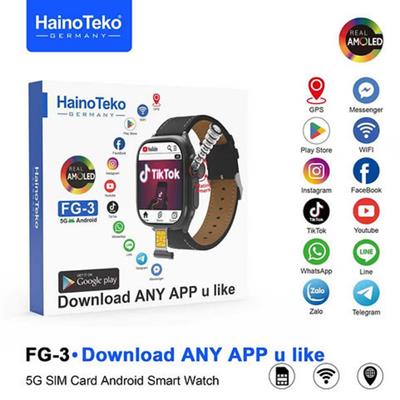FG 3 Haino Teko Android Akıllı Saat 5G Sim Kart Destekli Amoled Ekran Kameralı Wifi Google Play Destekli Dokunmatik Ekran Sim Kartlı Akıllı Saat