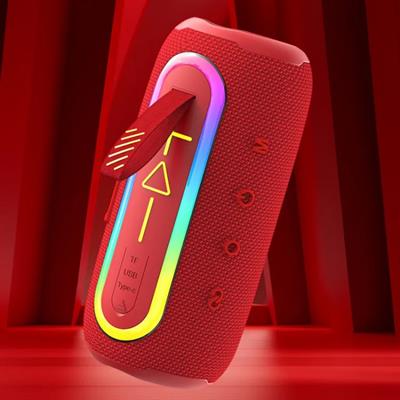 Kırmızı Flip 6 Speaker Taşınabilir Kablosuz Bluetooth Hoparlör 