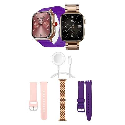 G10 Mini 3 In 1 Kadın Akıllı Saat 38mm 3 Kordonlu
