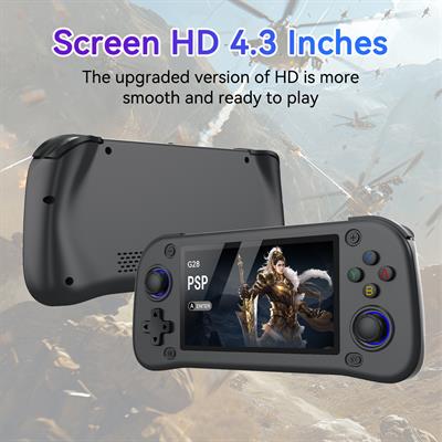G28 3D Taşınabilir Oyun Konsolu 4.3 İnç HD Ekran 64 GB Dahili Oyunlu Şarjlı El Konsolu PSP Benzeri El Tipi Video Game