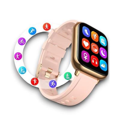 G39 41mm Rose Gold 3 Kordonlu Bileklik Küpe Ve Yüzük Hediyeli Akıllı Saat