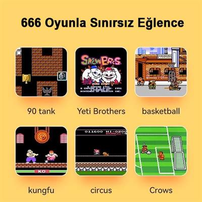 G7 3.5 İnç LCD Ekran 666 Oyunlu Taşınabilir Atari Retro Arcade El Konsolu 