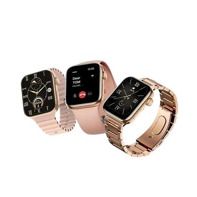 G9 Mini Kadın 3 Kordonlu Rose Gold Akıllı Saat Seti + Bileklik Hediyeli