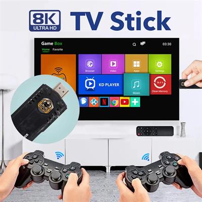 Game Box 5G Android TV + Game Siyah İki Kollu