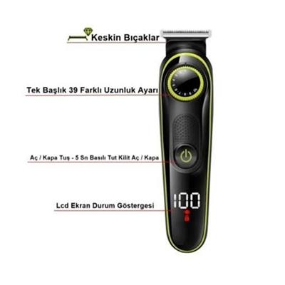 DL-1802 5 Başlıklı Saç Sakal Şekillendirici Tıraş Makinesi Seti
