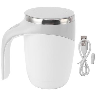 Gri Otomatik Karıştırmalı Kupa Usb Şarjlı Manyetik Karıştırmalı Kahve Bardağı Paslanmaz Çelik Taşınabilir