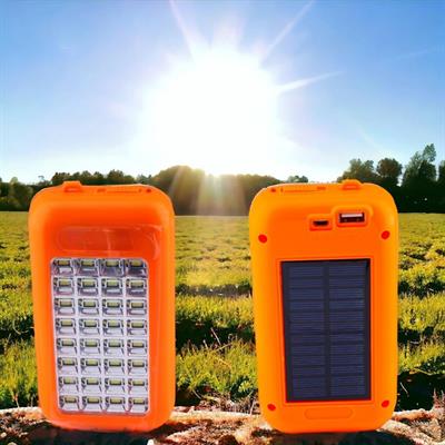 GS-875 Güneş Enerjili Taşınabilir Powerbank Ve Fener 32 Led Işıklı Kamp Lambası