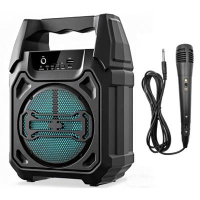 GTS1283 6.5 İnç Taşınabilir Kablosuz Hoparlör Mikrofonlu Şarjlı Bluetooth Speaker Usb Tf Kart Fm Radyo Destekli Işıklı Ses Bombası