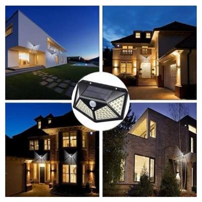 Güneş Enerjili Sensörlü 100lü Bahçe Sokak Ledli Işıklandırma