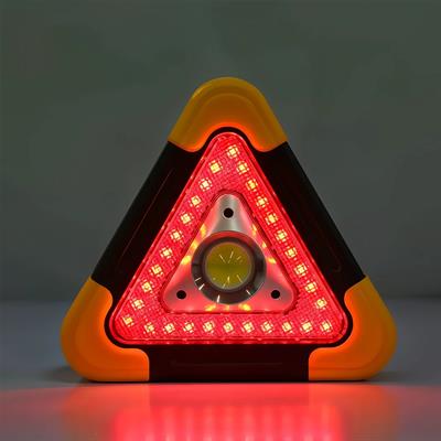 Güneş Enerjili Üçgen LED Uyarı Lambası | USB Şarjlı Çok Fonksiyonlu Kamp ve Acil Durum Işığı Reflektör
