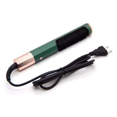 Yeşil GW-7629 Profesyonel Saç Düzleştirici Sıcak Hava Fırçası Taşınabilir Tarak Düzleştirici 