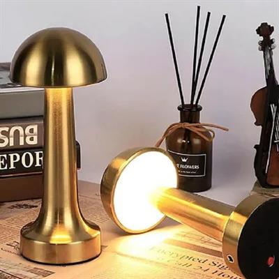 Gold Hero Led Şarjlı Dokunmatik Lotus Masa Lambası Dekoratif 3 Renk Modlu