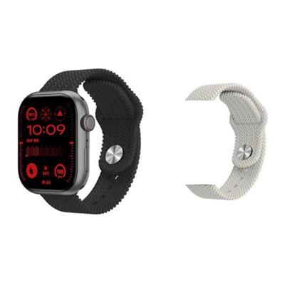 HK9 Pro Gümüş Kasa Çift Kordonlu Amoled Ekran Akıllı Saat