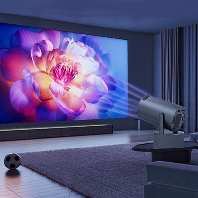 Hy-300pro-ktv Karaoke Projeksiyon Çift Kablosuz Mikrofonlu Bluetooth Hoparlörlü Taşınabilir Ev Sinema Led Projektör 20w Ses Çıkışı 