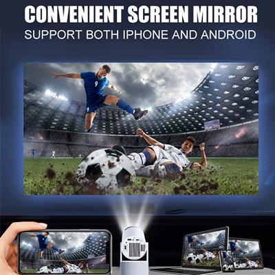 Hy-300pro-ktv Karaoke Projeksiyon Çift Kablosuz Mikrofonlu Bluetooth Hoparlörlü Taşınabilir Ev Sinema Led Projektör 20w Ses Çıkışı 