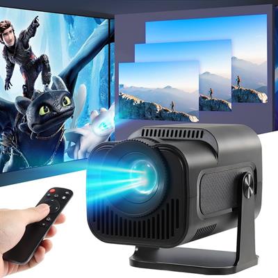 Siyah HY320 Mini Android Taşınabilir Ayaklı Kare Sinema Projeksiyon Cihazı
