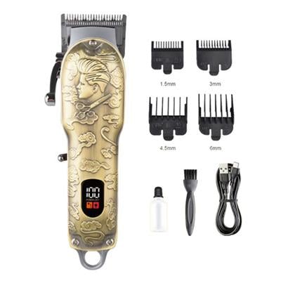Insua HK 6500 Profesyonel Saç Sakal Tıraş Makinesi Erkek Kuaför Tipi Dijital Ekranlı USB Şarjlı Traş Makinesi