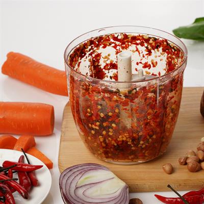 İpli El Rondosu 5 Bıçaklı Manuel Sebze Doğrayıcı Pratik Mutfak Rondosu İpli Blender Sarımsak Soğan Domates Biber Doğrama Aparatı