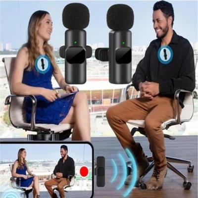 K11 2 Li Kablosuz Yaka Mikrofonu Typ-C Mini Taşınabilir Ses Video Kayıt Mikrofon