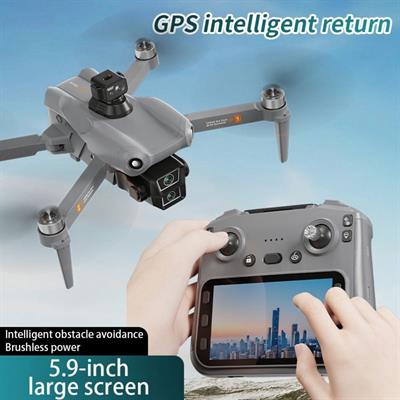 K19 Max HS322 GPS Geri Dönüşlü Çift Kameralı Engel Algılamalı Katlanabilir Hd Kameralı Drone Ekran Kumandalı