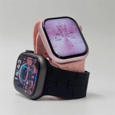 Kadınlar İçin HK9 Mini Pembe Amoled Ekran Çift Kordonlu Akıllı Saat