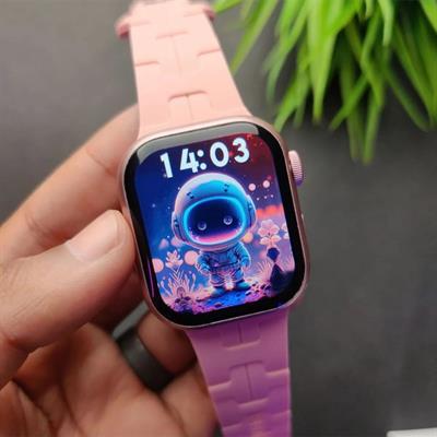 Kadınlar İçin HK9 Mini Pembe Amoled Ekran Çift Kordonlu Akıllı Saat