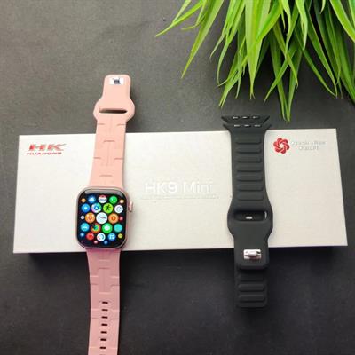 Kadınlar İçin HK9 Mini Pembe Amoled Ekran Çift Kordonlu Akıllı Saat