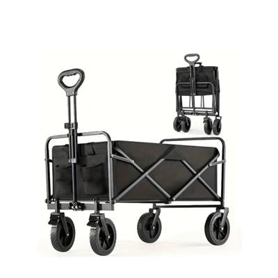 Katlanabilir Tekerlekli Taşıma Arabası Çok Amaçlı Katlanır El Arabası Dayanıklı Foldable Cart Ev Ofis Depo Bahçe Alışveriş İçin Pratik Yük Taşıma Arabası