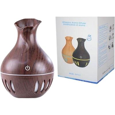 Koyu Ahşap Rengi Ultrasonik Aroma Difüzörü Led Işıklı Aromatik Oda Kokusu Ve Hava Nemlendirici