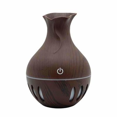 Koyu Ahşap Rengi Ultrasonik Aroma Difüzörü Led Işıklı Aromatik Oda Kokusu Ve Hava Nemlendirici