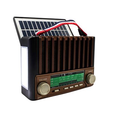KTF-1428 Taşınabilir Güneş Enerjili Fenerli Nostaljik Radyo Bluetooth Hoparlör