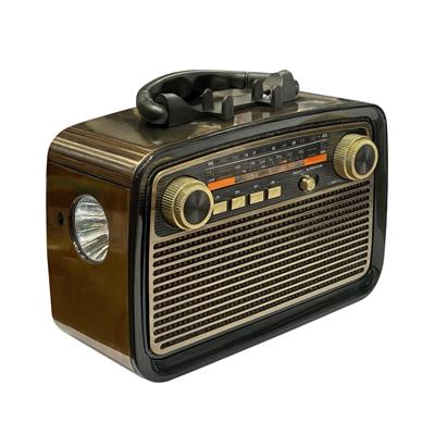 KTF-1467 Ahşap Nostaljik Radyo Bluetooth Bağlantılı Fenerli Taşınabilir Hoparlör