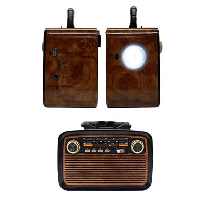 KTF-1467 Ahşap Nostaljik Radyo Bluetooth Bağlantılı Fenerli Taşınabilir Hoparlör