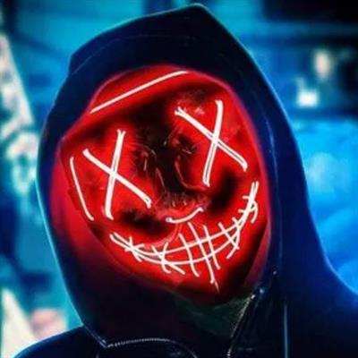 Kumandalı Neon Led Işıklı Parti Yüz Maskesi