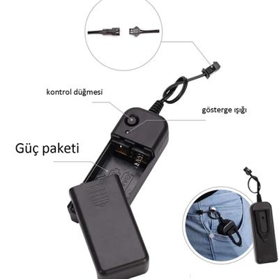 Kumandalı Neon Led Işıklı Parti Yüz Maskesi