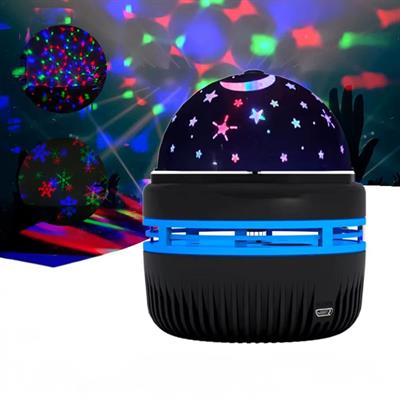 Led Mini Star Light Dönen Yıldız Ay Gece Lambası Sihirli Top Işık