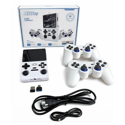 M18 Pro Oyun Konsolu 2 Adet Joystick Taşınabilir Ekranlı HDMI TV Bağlantılı 2 Kablosuz Gamepad 64 Bit Retro Oyun Cihazı