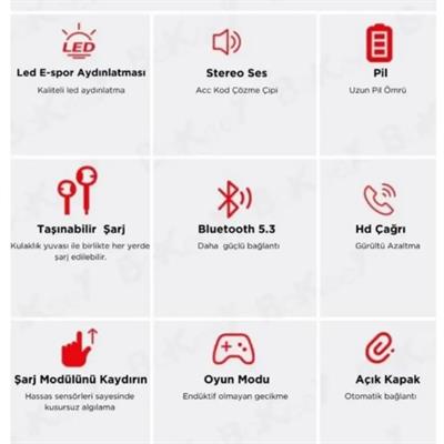 M80 Powerbank Kablolu Kulak İçi Bluetooth Kulaklık