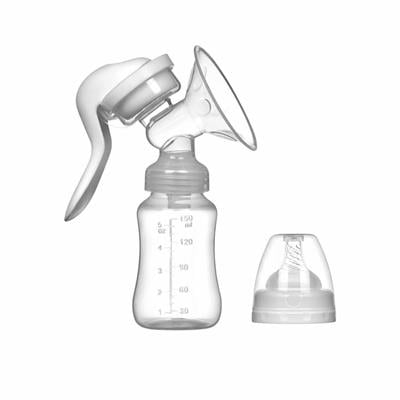 Manuel Göğüs Pompası Biberon Özellikli Taşınabilir Sessiz Kolay Temizlenebilir Anne Süt Sağma Pompası 150 ml