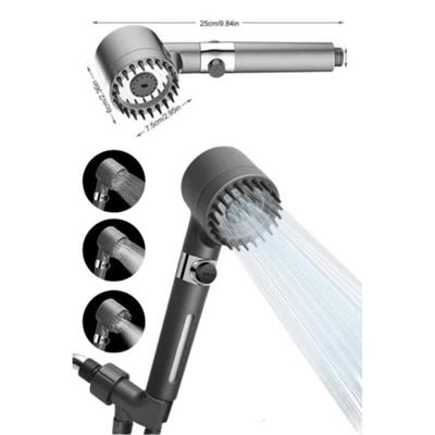 Masajlı Tazyikli Su Basıçlı Duş Başlığı Filtreli 3 Modlu