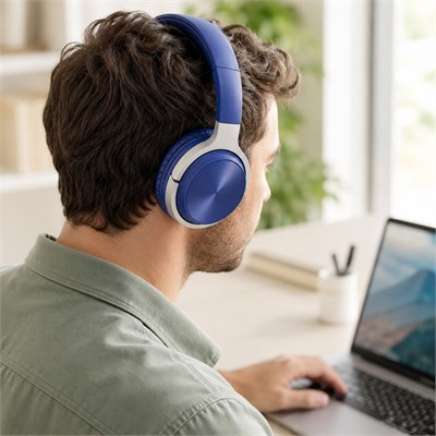 Mavi BT830 Kablosuz Bluetooth 5.0 Kulak Üstü Kulaklık TF Kart Destekli Aux Girişli Şarj Edilebilir Kulaklık