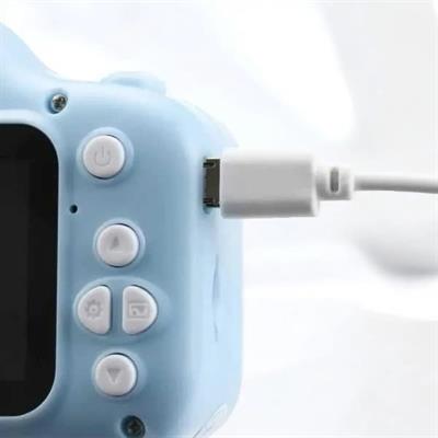 Mavi X200 Çocuklar İçin Hafıza Kartlı Mini Fotoğraf Makinesi