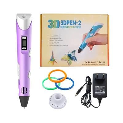 Mor 3D Kalem Dijital Ekranlı Pen Printer