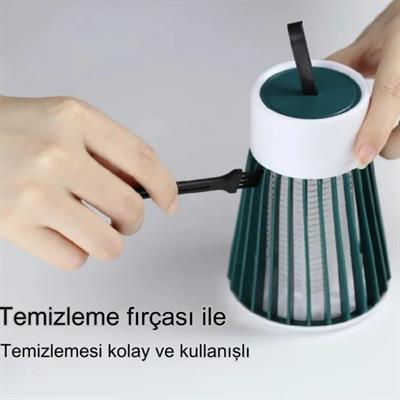 Mor Işıklı Taşınabilir Masaüstü Sinek Kovucu Cihaz Şarj Edilebilir Asma Halkalı 