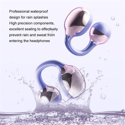 Mor Airclip Kablosuz Bluetooth Kulaklık Kulak Klipsli Dijital Ekranlı YXG10