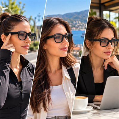 MT5 Ultra Akıllı Gözlük Kameralı Gözlük Fotoğraf Video Kayıt Bluetooth Telefon Görüşmesi Müzik Dinleme Mavi Işık Filtreli Lens Siyah Güneş Camı Şarj Kutulu