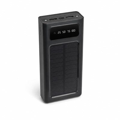 MU-01 30000 mAh Güneş Panelli Powerbank 4 Dahili Kablolu Dijital Göstergeli Çoklu Çıkışlı Taşınabilir Solar Şarj Cihazı