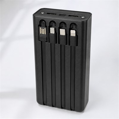 MU-01 30000 mAh Güneş Panelli Powerbank 4 Dahili Kablolu Dijital Göstergeli Çoklu Çıkışlı Taşınabilir Solar Şarj Cihazı