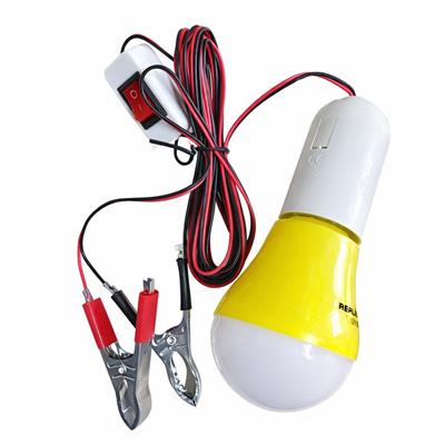 ÖZS 1857 12V 5W Akü Bağlantılı Kıskaçlı Led Ampul Araç Aküsü Uyumlu Taşınabilir Acil Durum Aydınlatma Lambası 4 Metre Kablolu Takviye Lamba